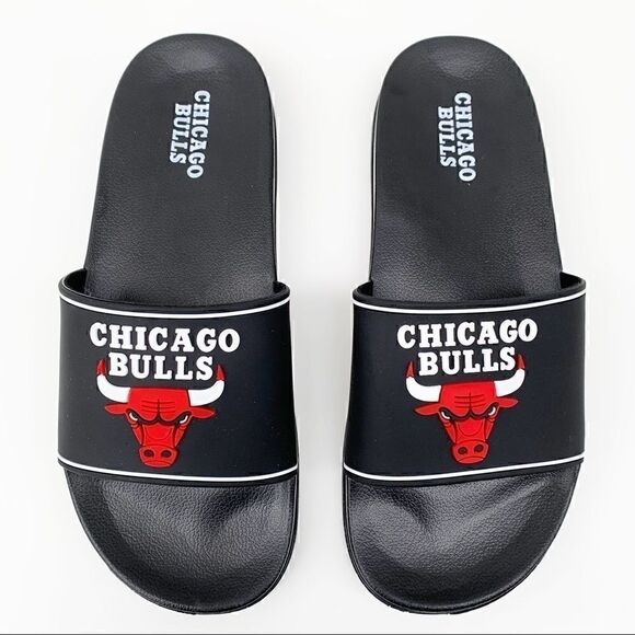 Chicago Bulls NBA Rubber Mens Slide Sandals - Picture 4 of 11